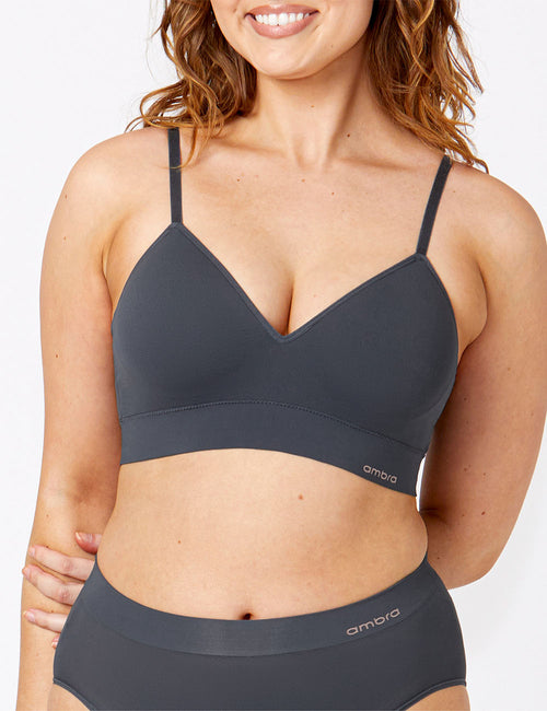 Bondi Bare Padded Longline Bra - Black