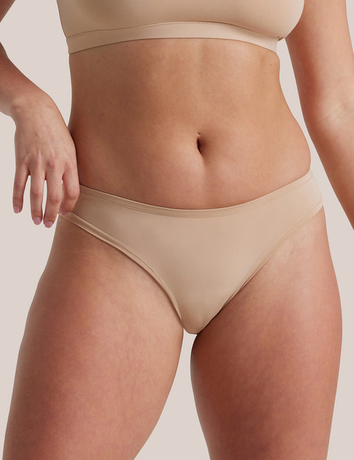 Ambra Microfibre Seamless Singles Cheeky Hipster AMSSMFCH Nude