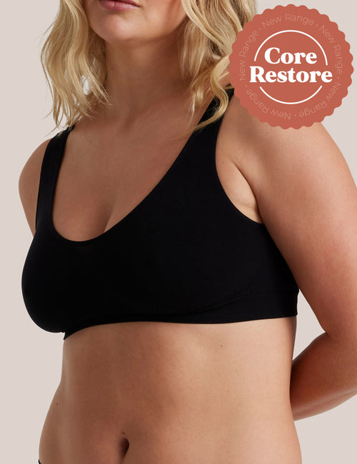 Bare Essentials Recycled Nylon Moulded Wirefree Bra - Black