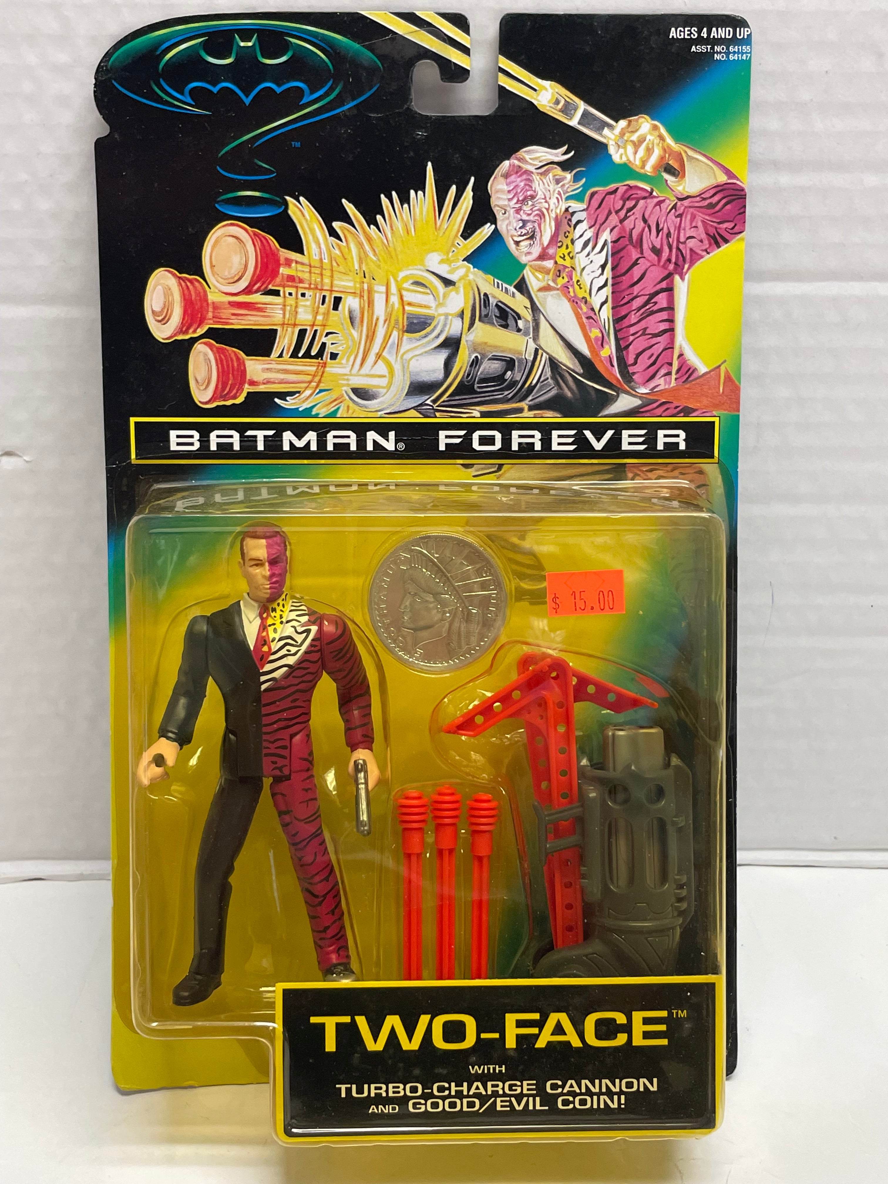 Batman Forever Two-Face Action Figure w/ Turbo Charge Cannon & Coin MO –  Back In Time Comics and Toys