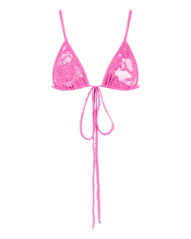LACY BRALETTE // HOT PINK