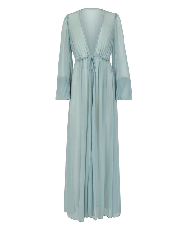 SHEER DELIGHT DRESSING GOWN // BLUE STONE