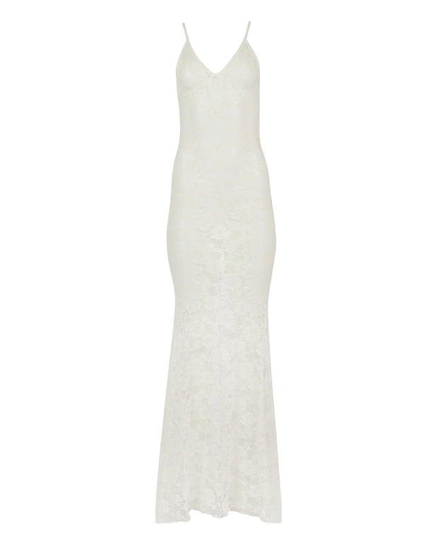 LACE SIREN SLIP DRESS // IVORY