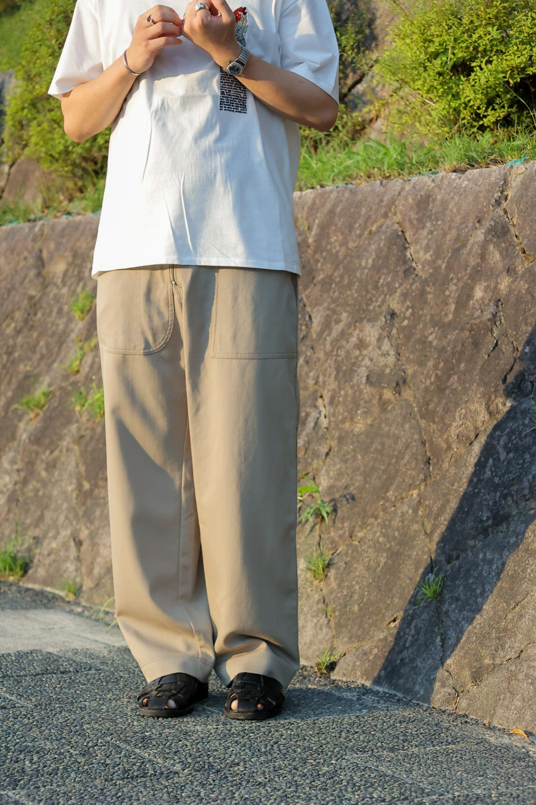 WEWILL SASHIKO PANTS ウィーウィル 刺し子パンツ-