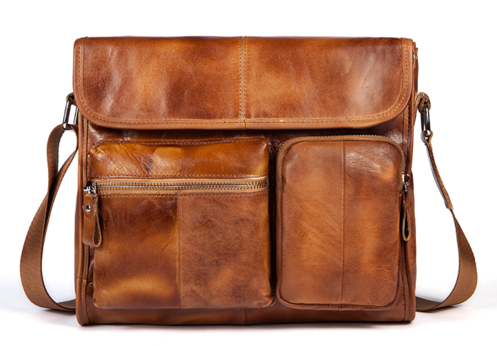 
                  
                    Genuine Leather Casual Business Shoulder Bag for Men - Large Capacity
                  
                