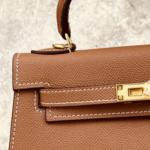 
                  
                    Designer Style - Kelly Bag for Women - Genuine Leather - Camel
                  
                