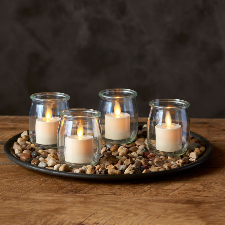 Set of 2 Ivory Flameless Candle Tealights w/ Moving Flame