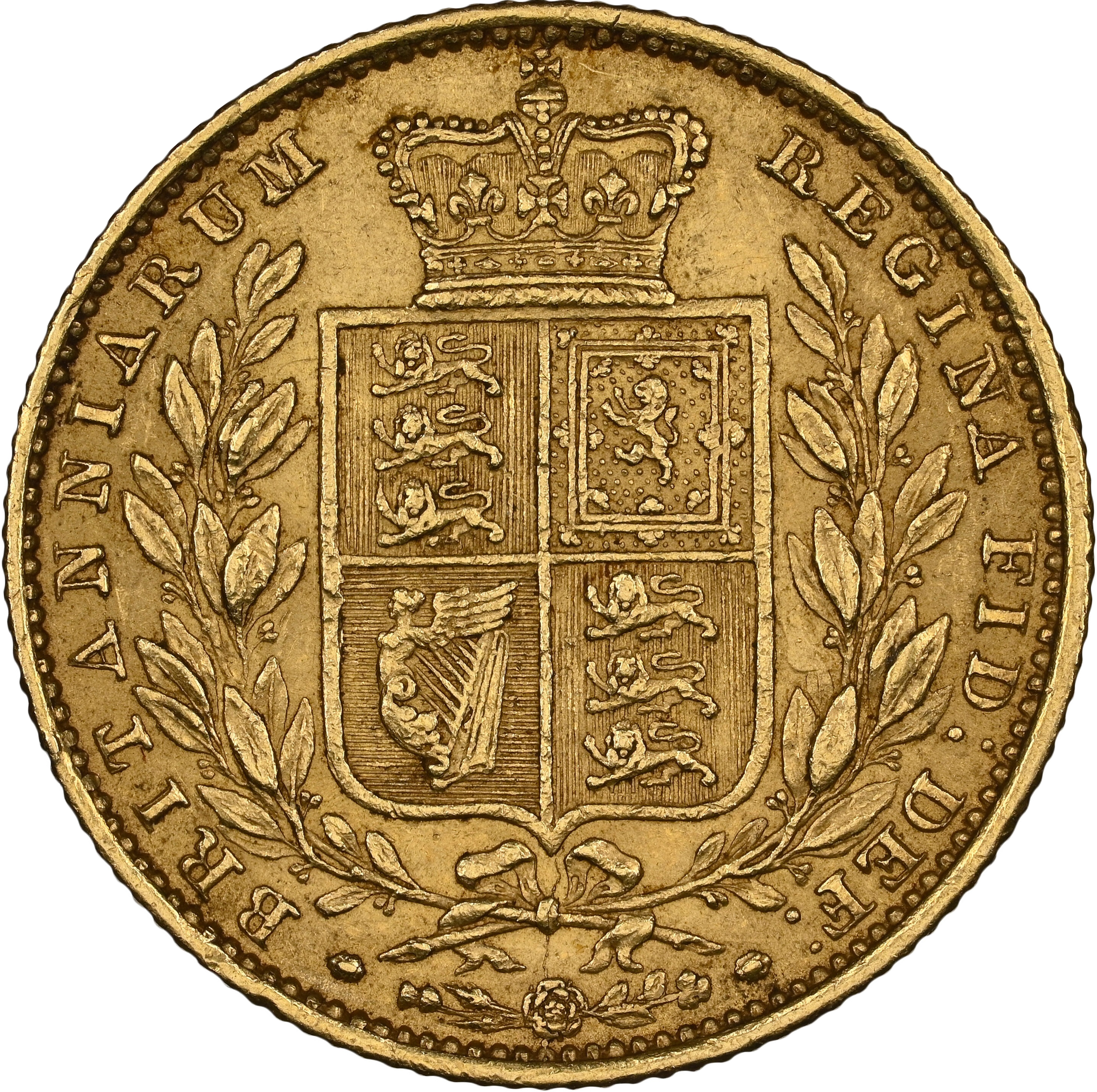 英国1899年 ヴィクトリア女王 ハーフソブリン 金貨-