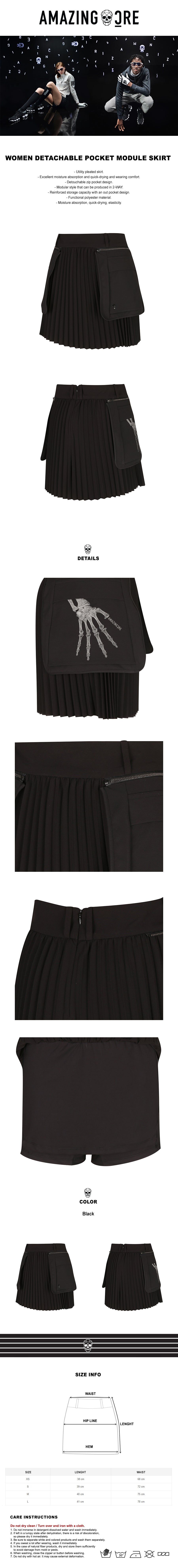 Amazingcre-Women-Detachable-Pocket-Module-Skirt