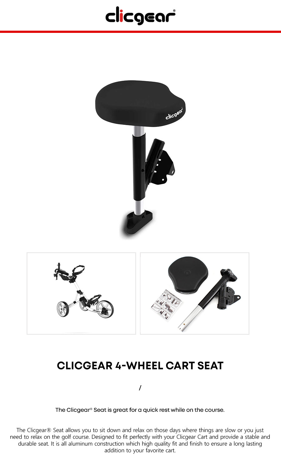 Clicgear-Model-8.0/8.0+-Cart-Siège