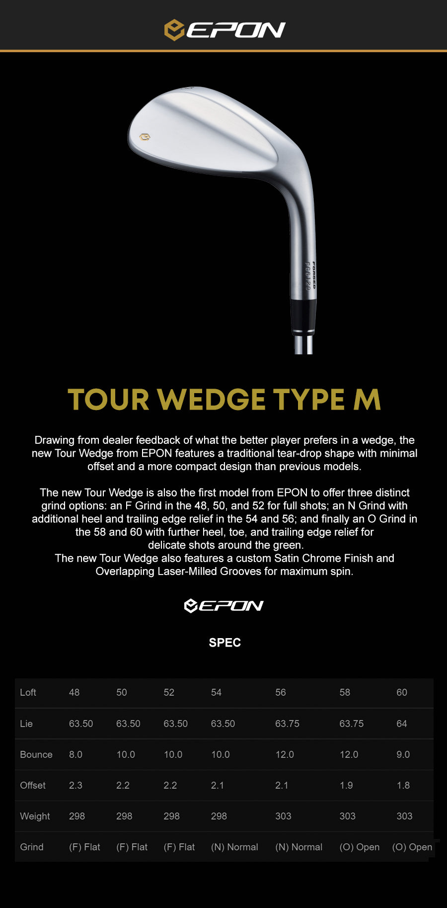 Epon Tour Wedge Type M｜Greenteegolfshop – GreenTee Golf Shop