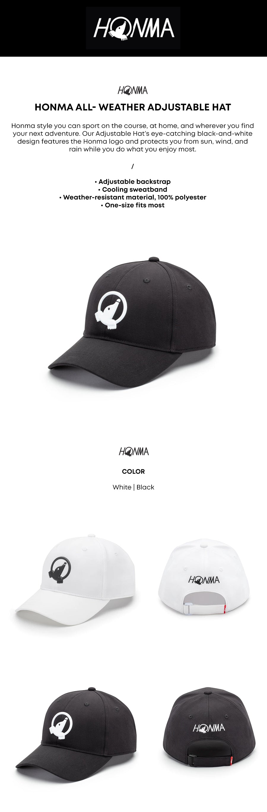 Honma-All--Weather-Adjustable-Hat