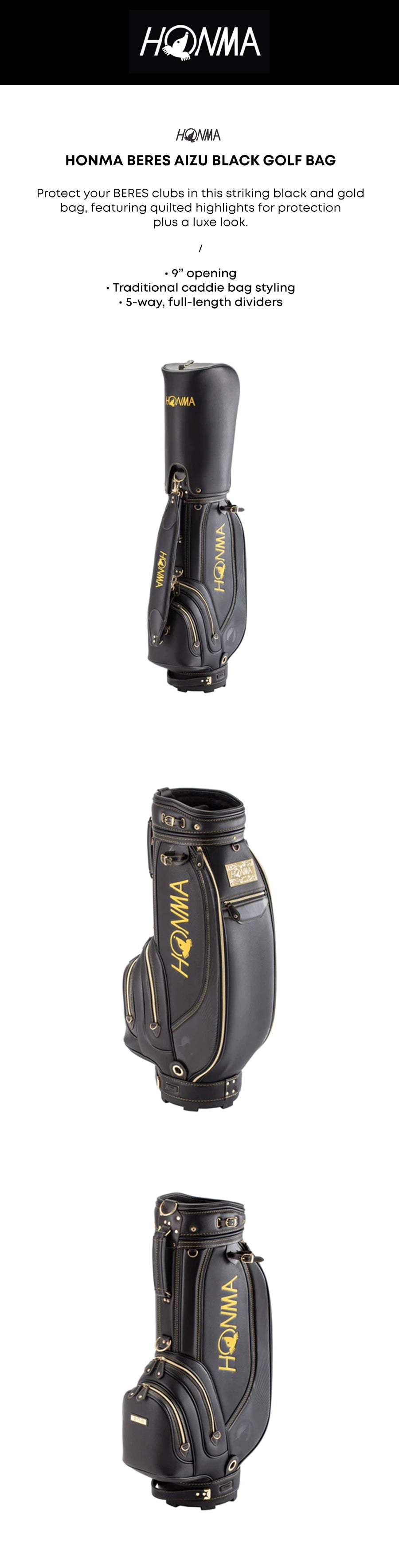 Honma-Beres-Aizu-Black-Golf-Bag