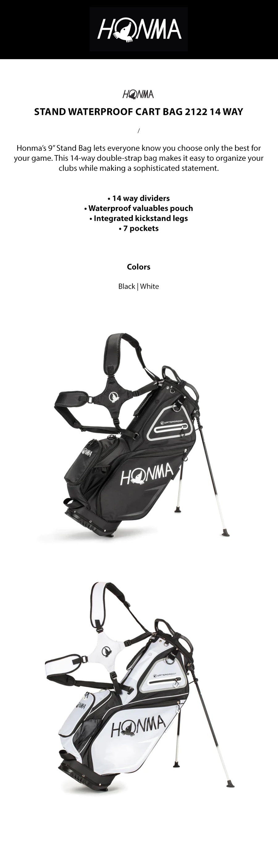 honma-stand-étanche-cart-bag-2122-14-way