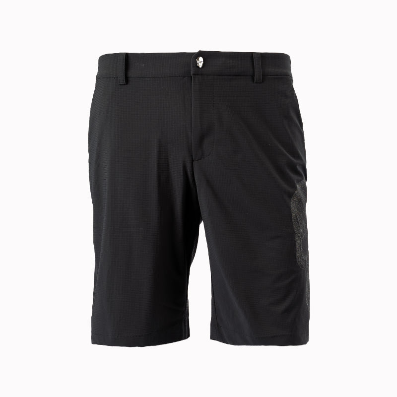 amazingcre-men-silver-a-skull-plain-shorts