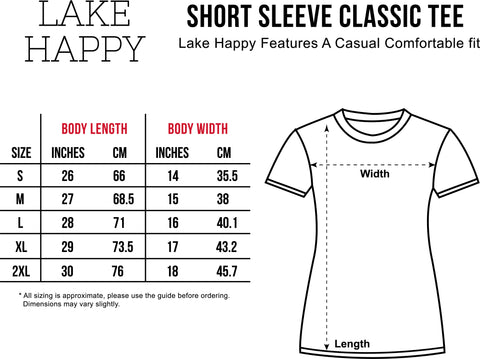 lake happy tee shirt size chart