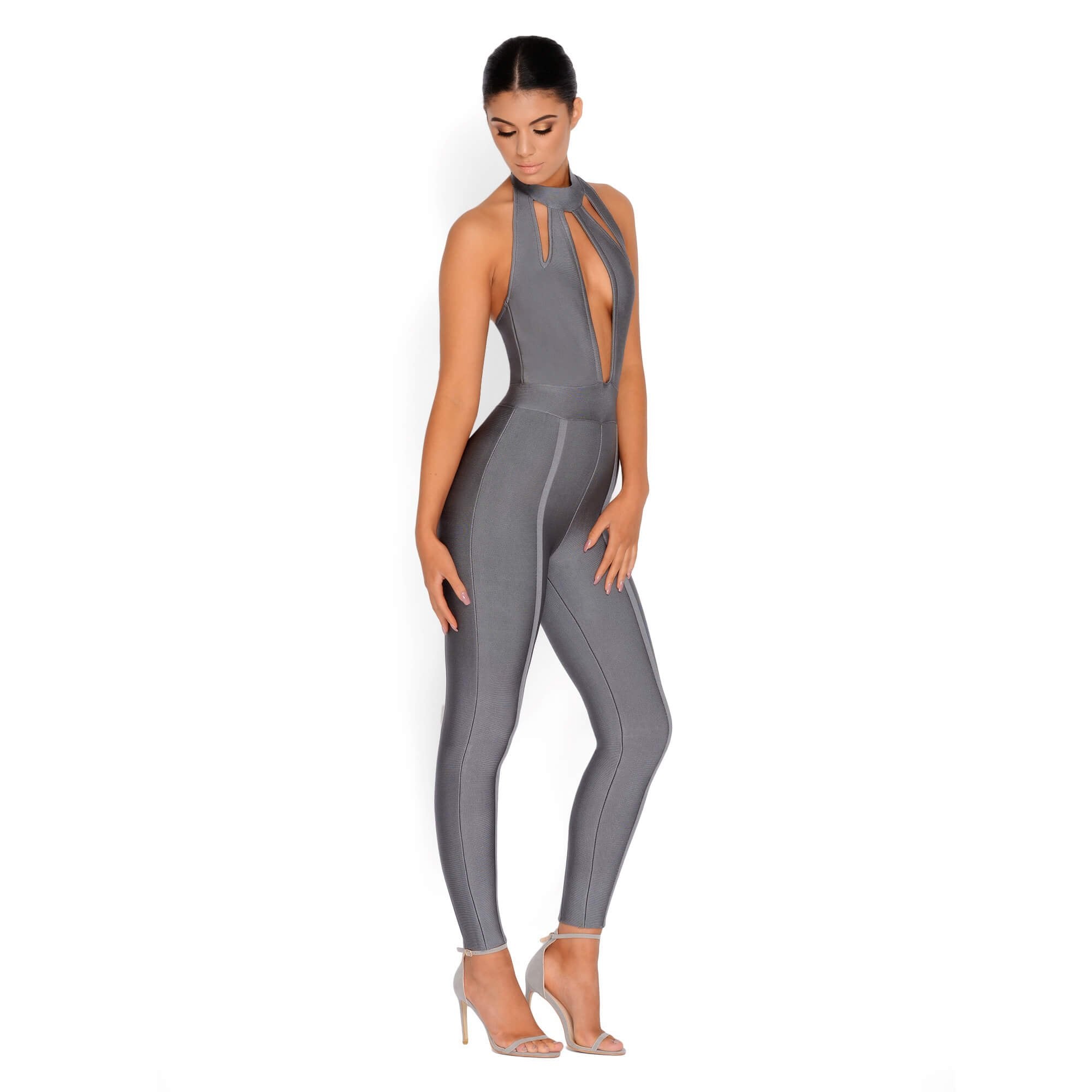 oh polly grey jumpsuit