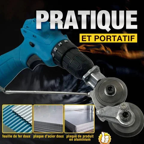 Uadme Grignoteuse de tôle à Double tête Coupe-métal perceuse