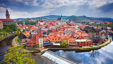 Schloss Cesky Krumlov, Südböhmen, Tschechische Republik