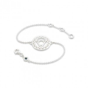 daisy london silver throat chakra bracelet