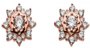 Rose Gold Flower Studs by Dew