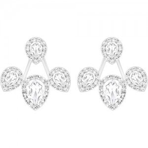 swarovski christie pierced earring jacket set