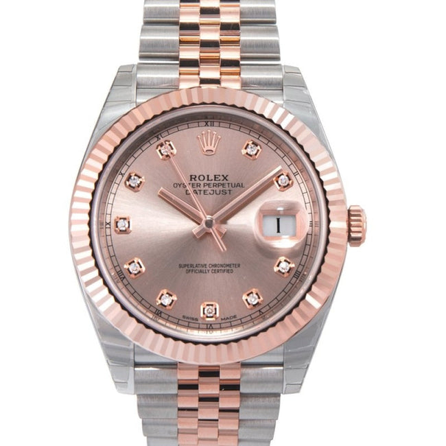 rolex datejust 41 rolesor everose