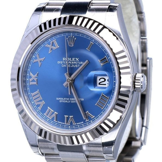 rolex datejust azzurro