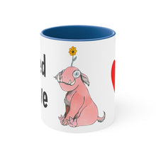 Load image into Gallery viewer, Accent Coffee Mug, 11oz - Colored Interior and C-handle - &quot;Togwaggle&quot; by Twylight Crow

