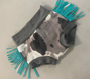 Cow Print w/ Fringe Bummies - SewChy Designs and More LLC