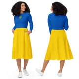 Ukraine Dress With Long Sleeves And Pockets