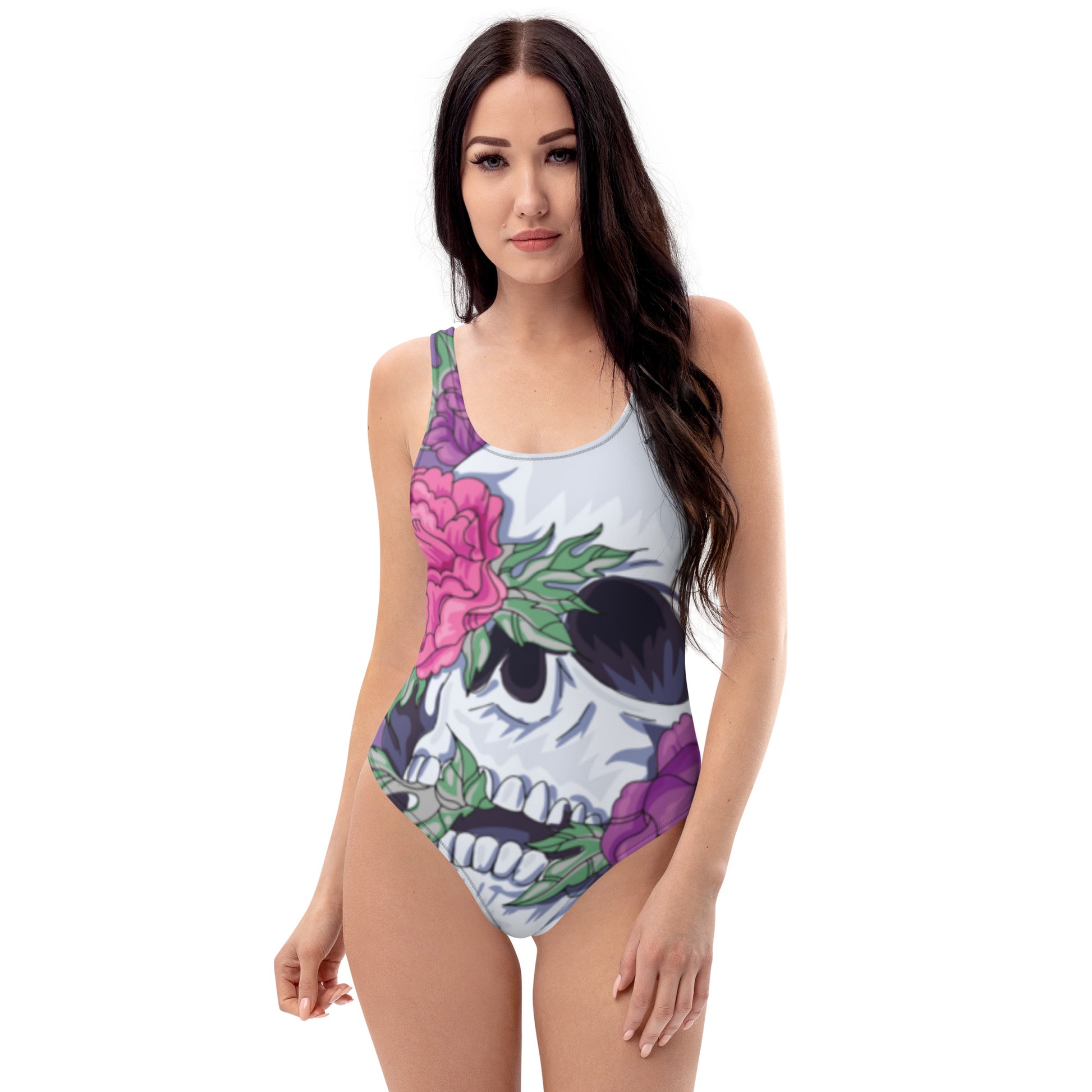 Pastel Soft Goth Outfit/Soft Goth One Piece Swimsuit/Skull Swimsuit –  YVDdesign
