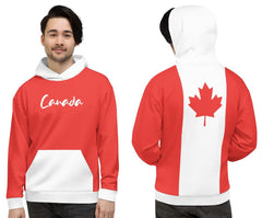 Canada vlag hoodie/patriot hoodie/rood-witte hoodie