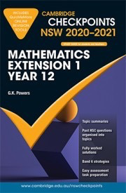 Cambridge Checkpoints NSW 2020-2021 Mathematics Extension 1 Year 12 (eBook) - EduTexts product image