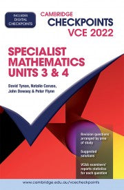 Cambridge Checkpoints VCE Specialist Mathematics Units 3&4 2023 Digital Code (eBook)