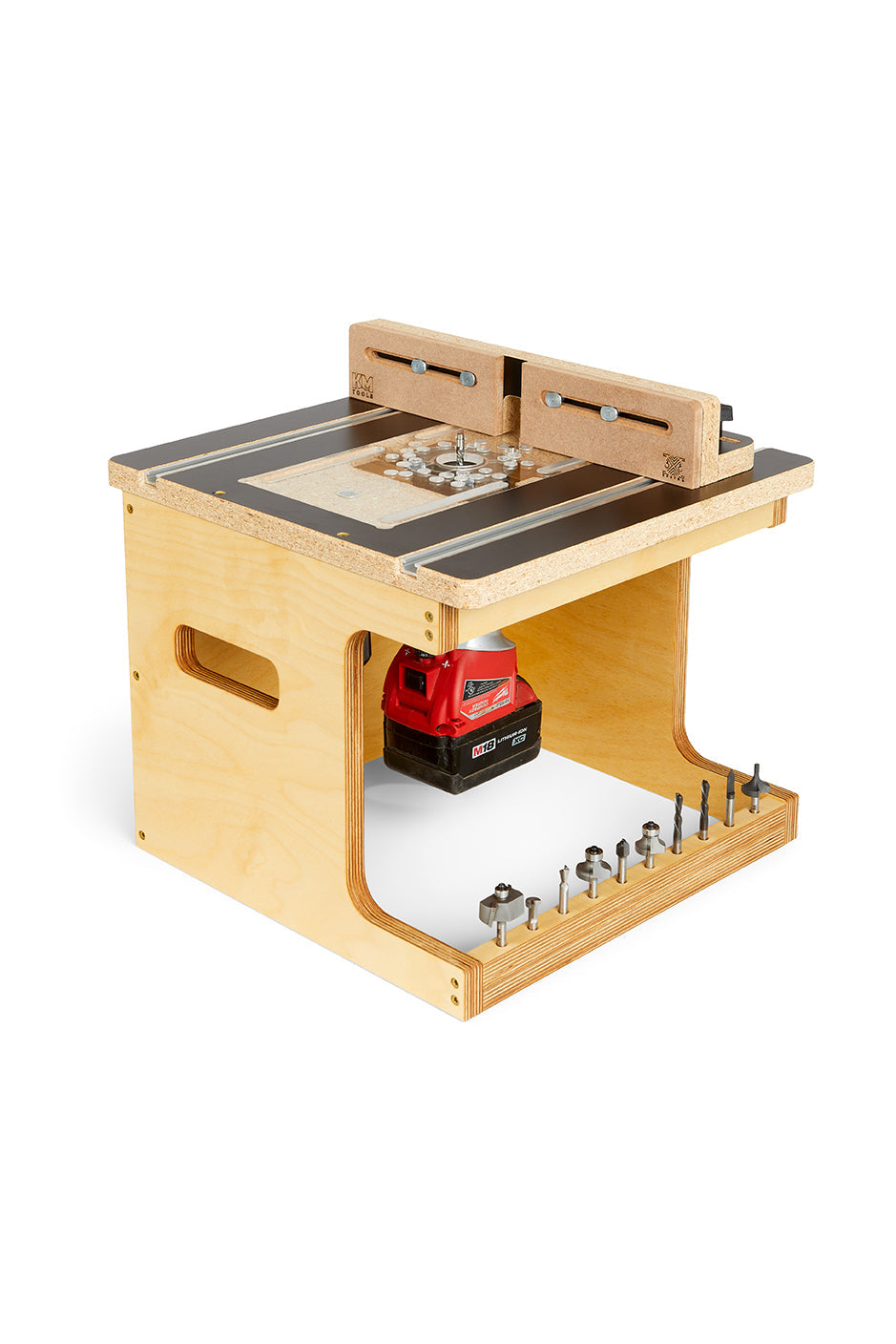 KM Tools Benchtop Router Table for 3x3 Custom Trim Router Jig