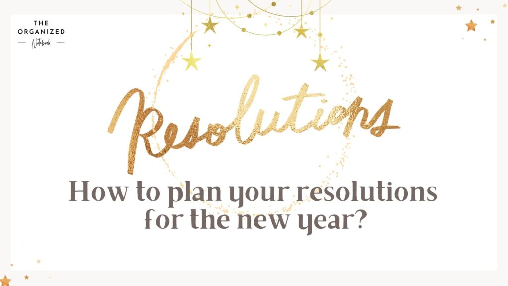 Plan your new years resolution
