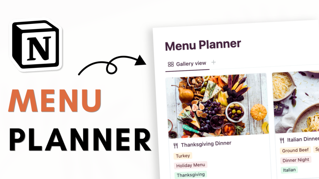 Menu & Recipe Planner Notion Template Build with Me