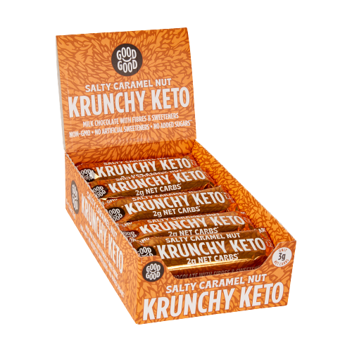 Krunchy Keto Bar - Salty Caramel Nut - 15 x 35g - UK GOOD GOOD product image