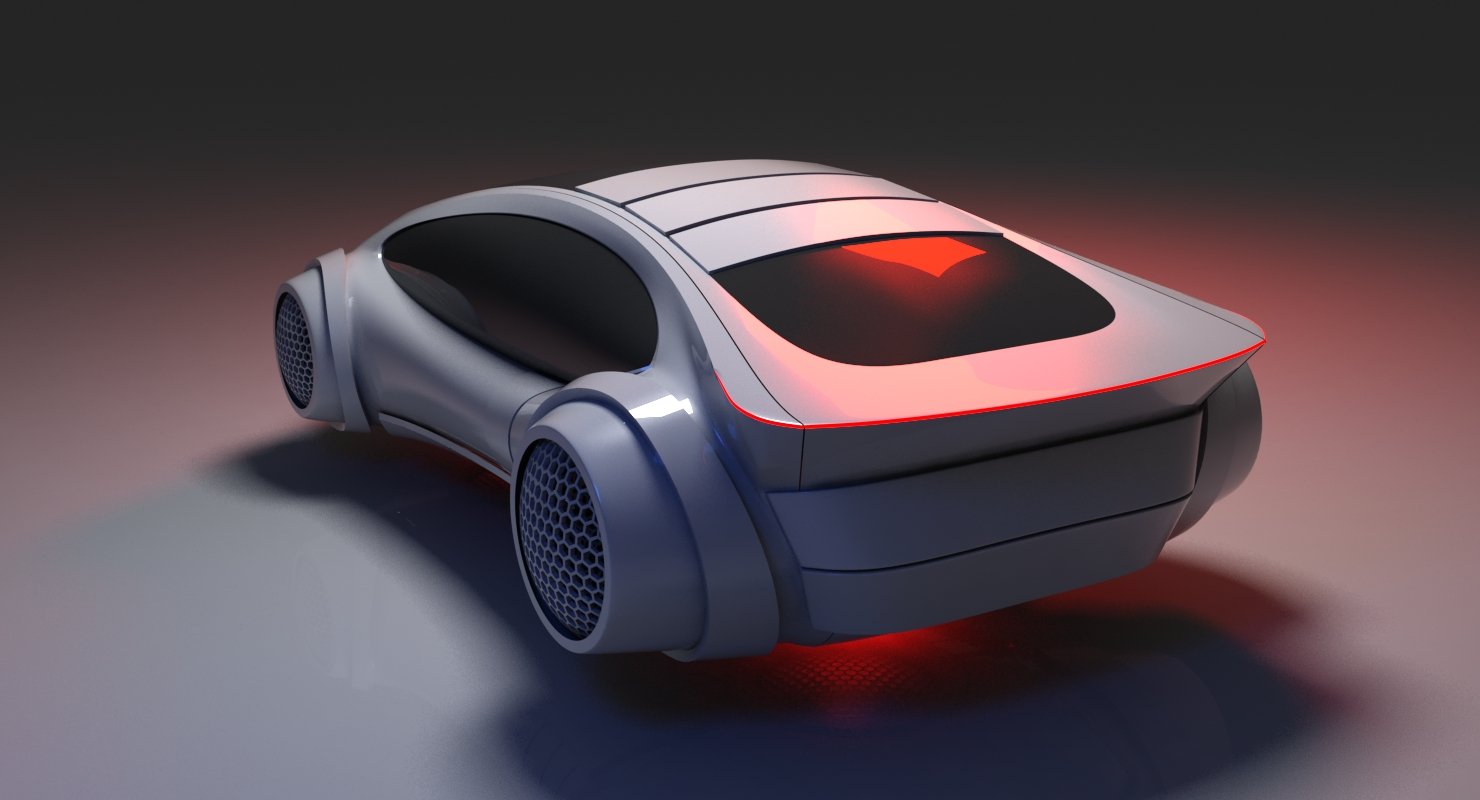  Futuristic  Car  HD 3D  Model  WireCASE