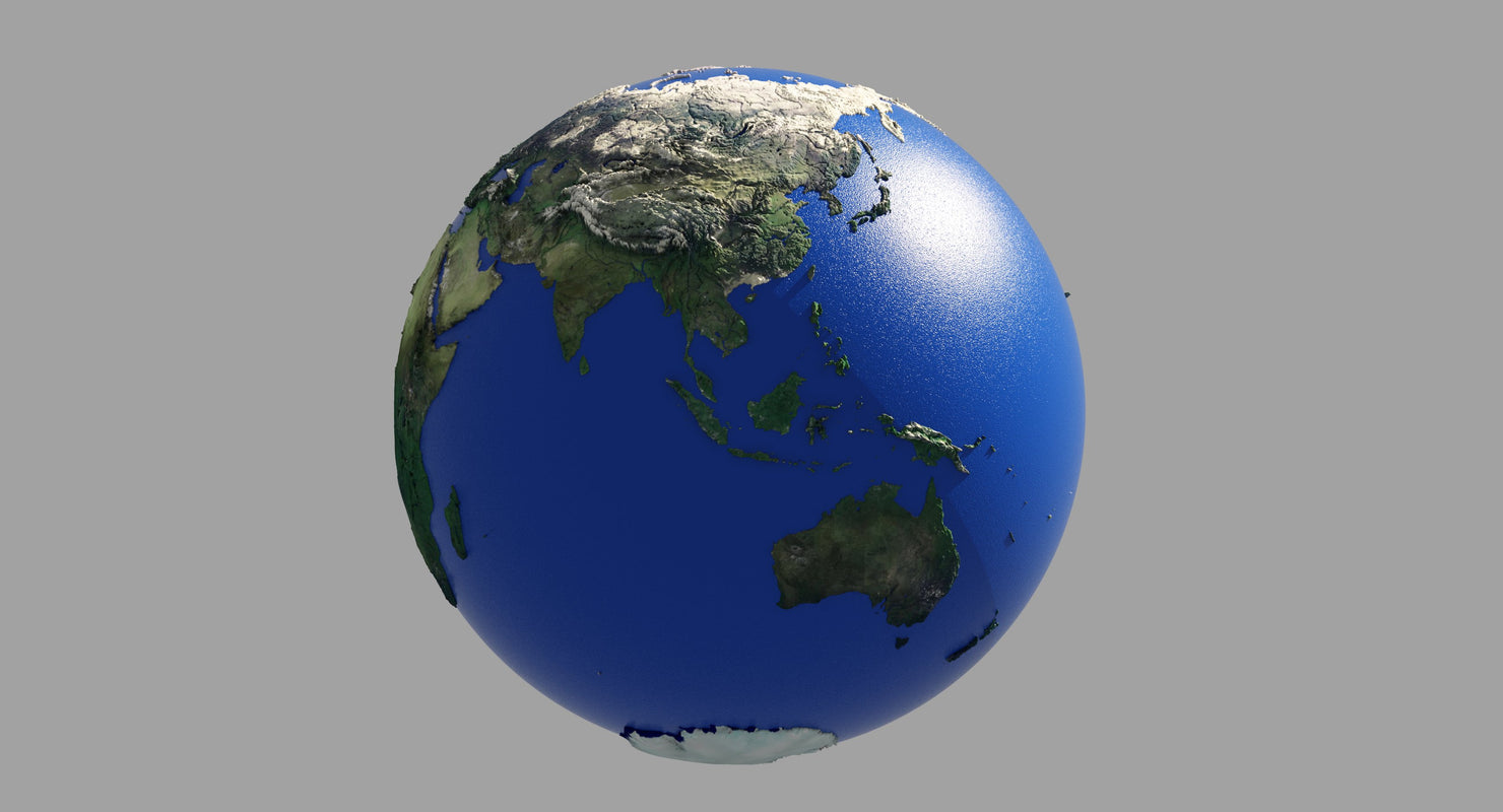 3d Model Earth Globe Hd Wirecase