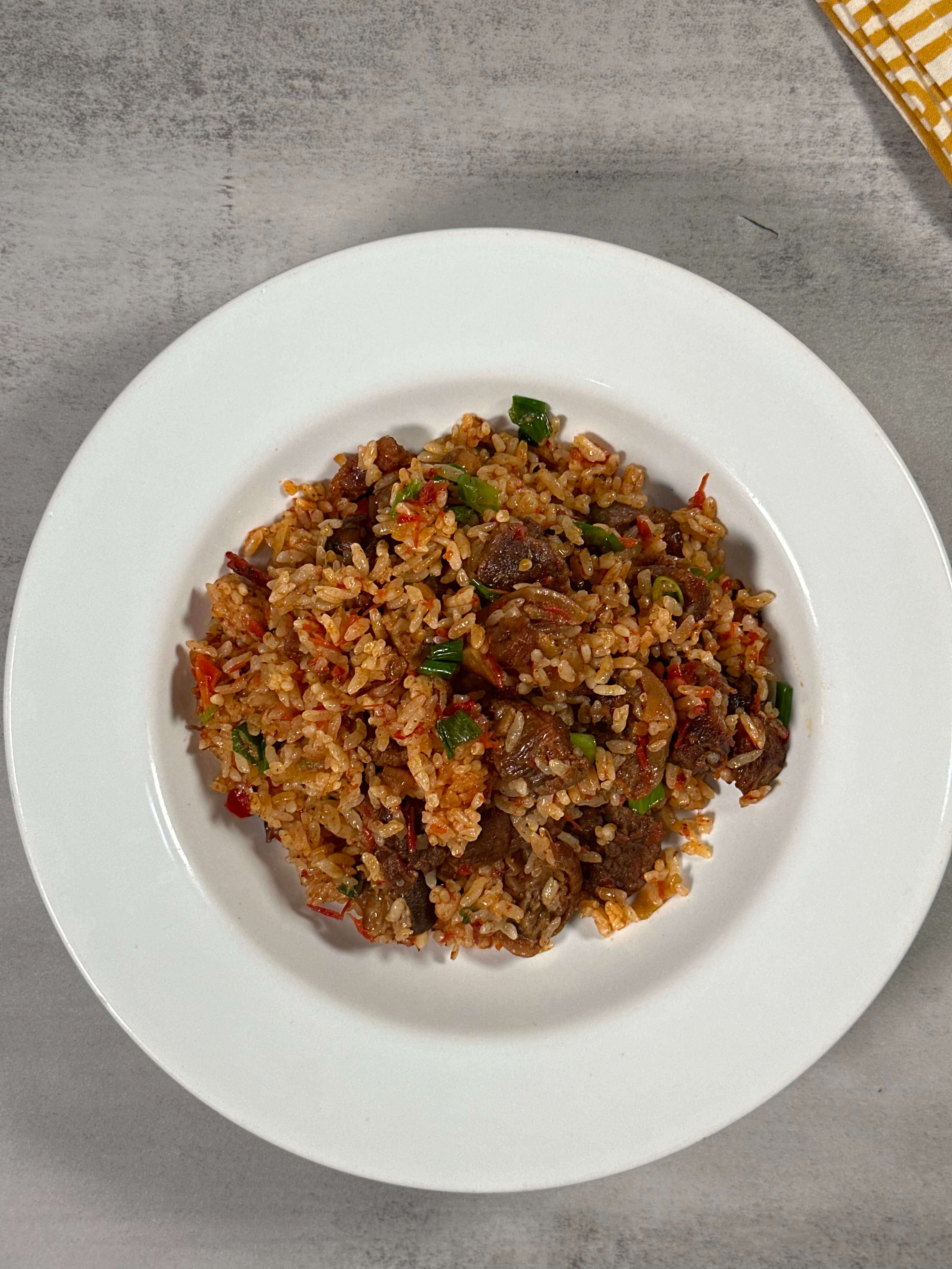 Asun Fried Rice in a Plate