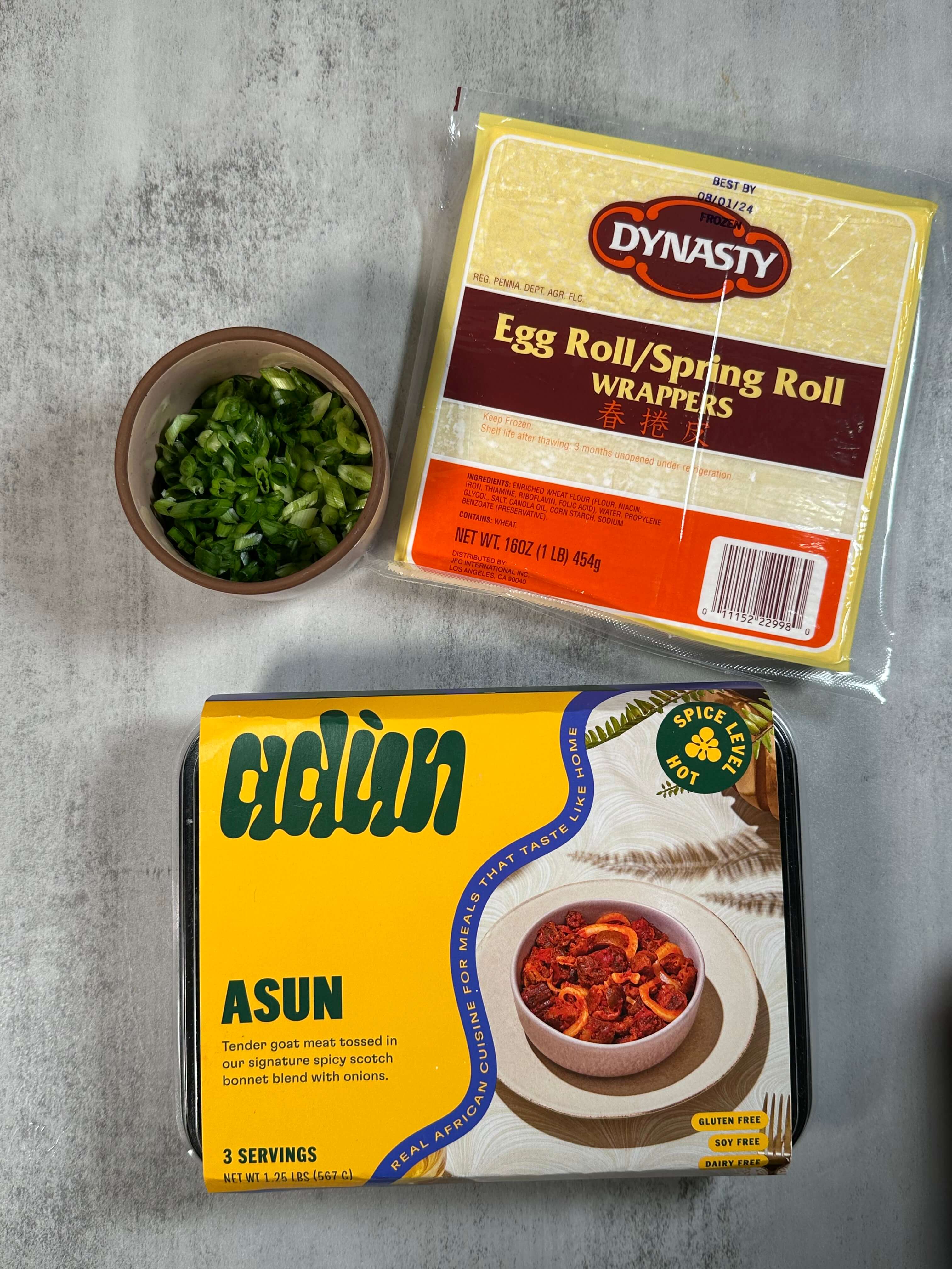 Asun Spring Rolls Ingredients - Adùn