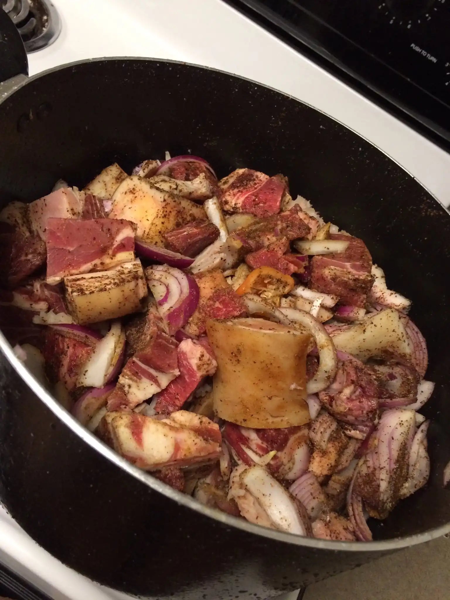 Beef Parts in a Pot for Cooking - Adun