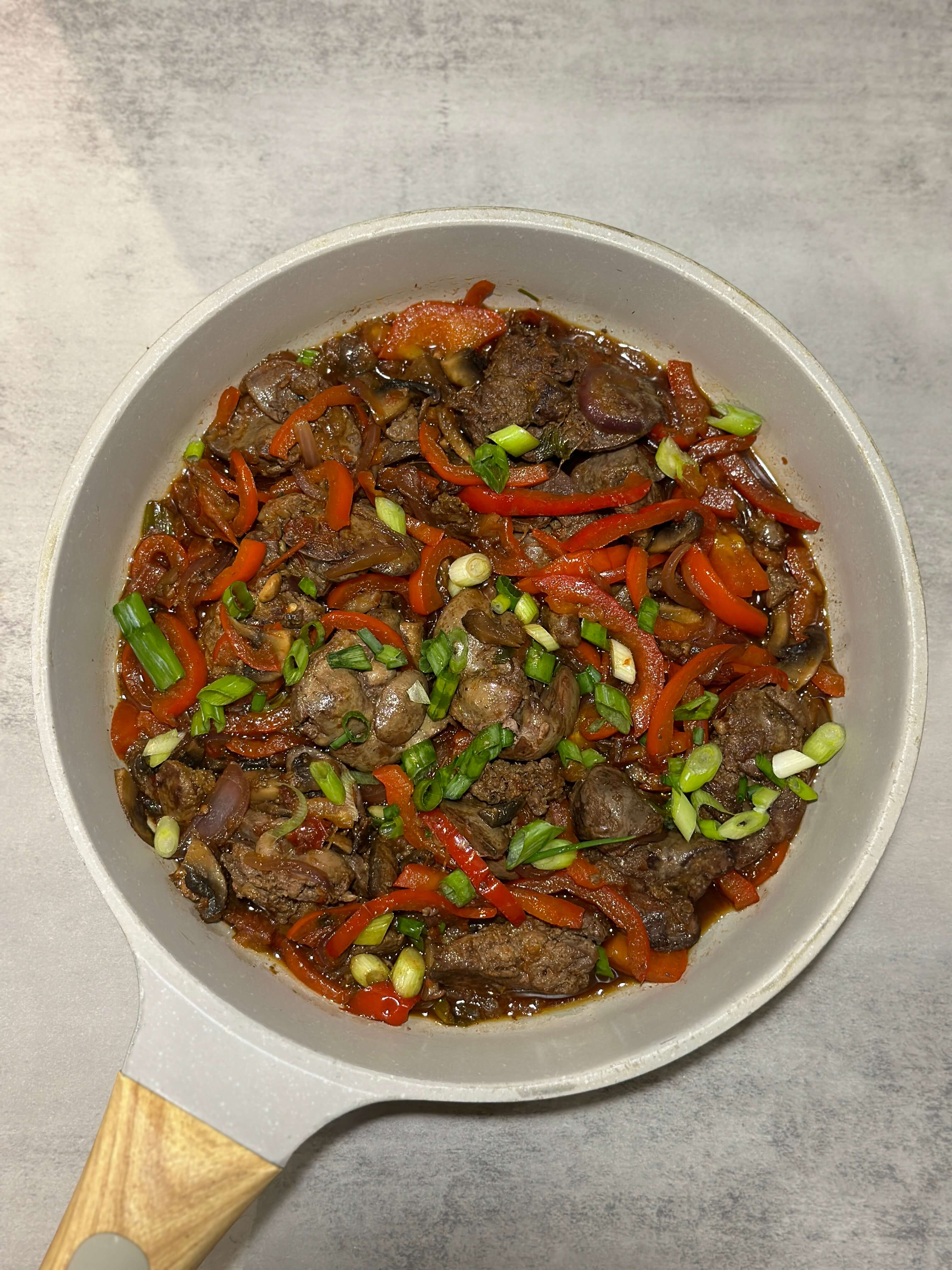 Chicken Liver Sauce in a Pan