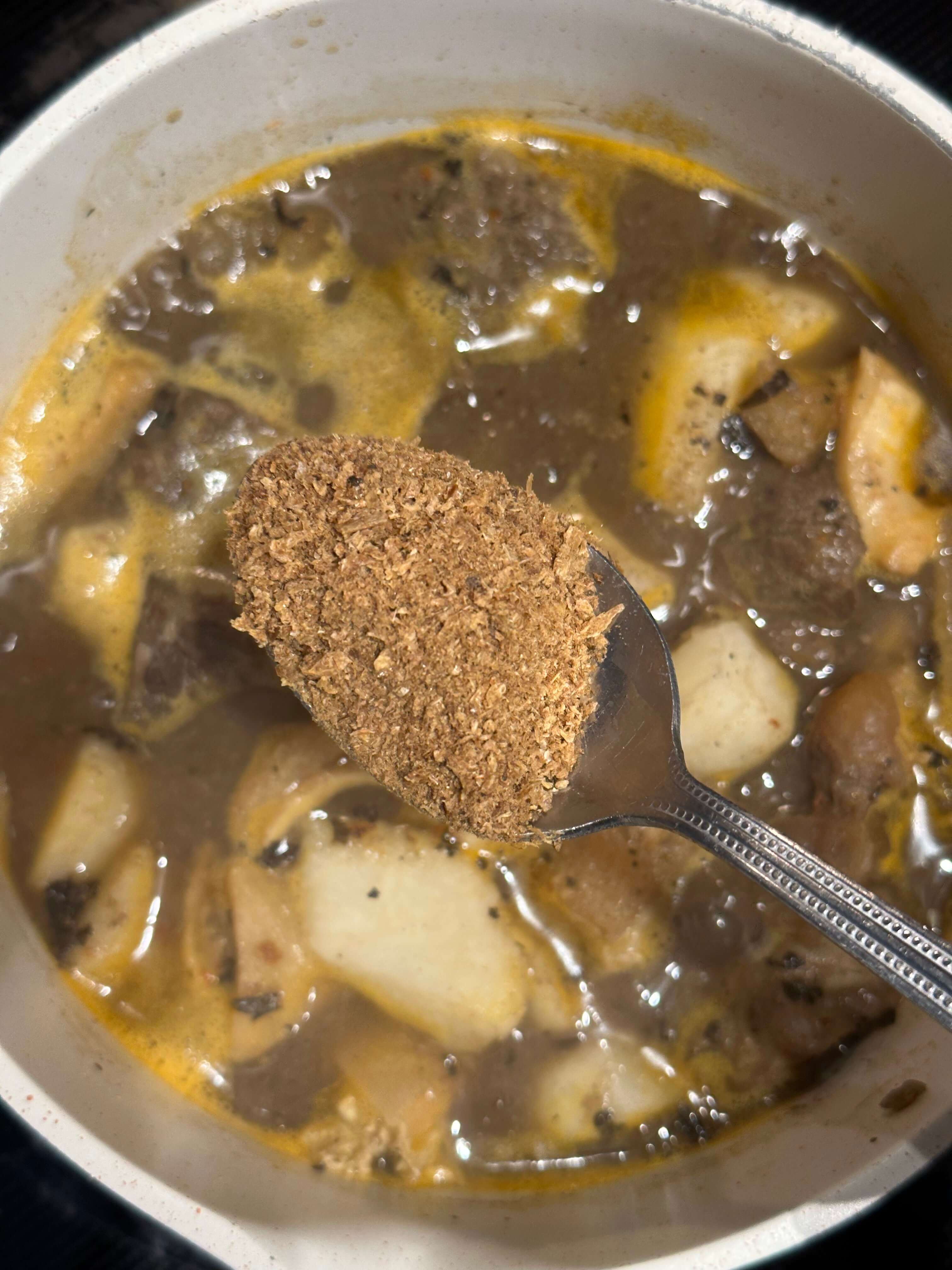 Cocoyam and Peppersoup in a Pot