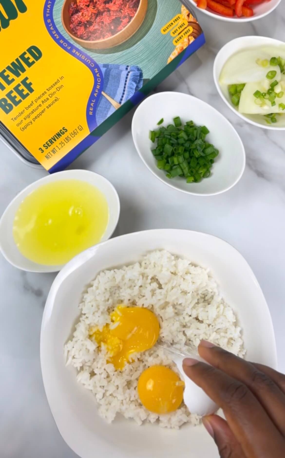 Egg Yolks and Cooked Rice - Adùn