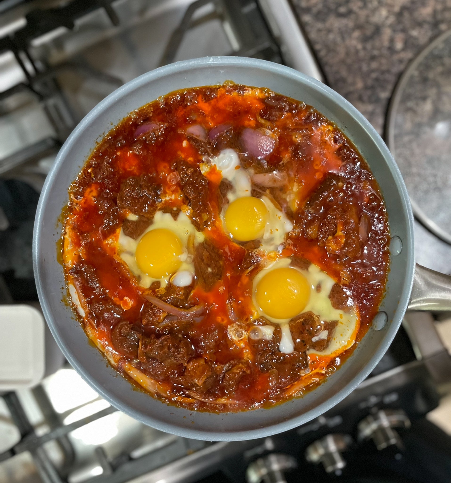 ShakShuka simmering - Adun