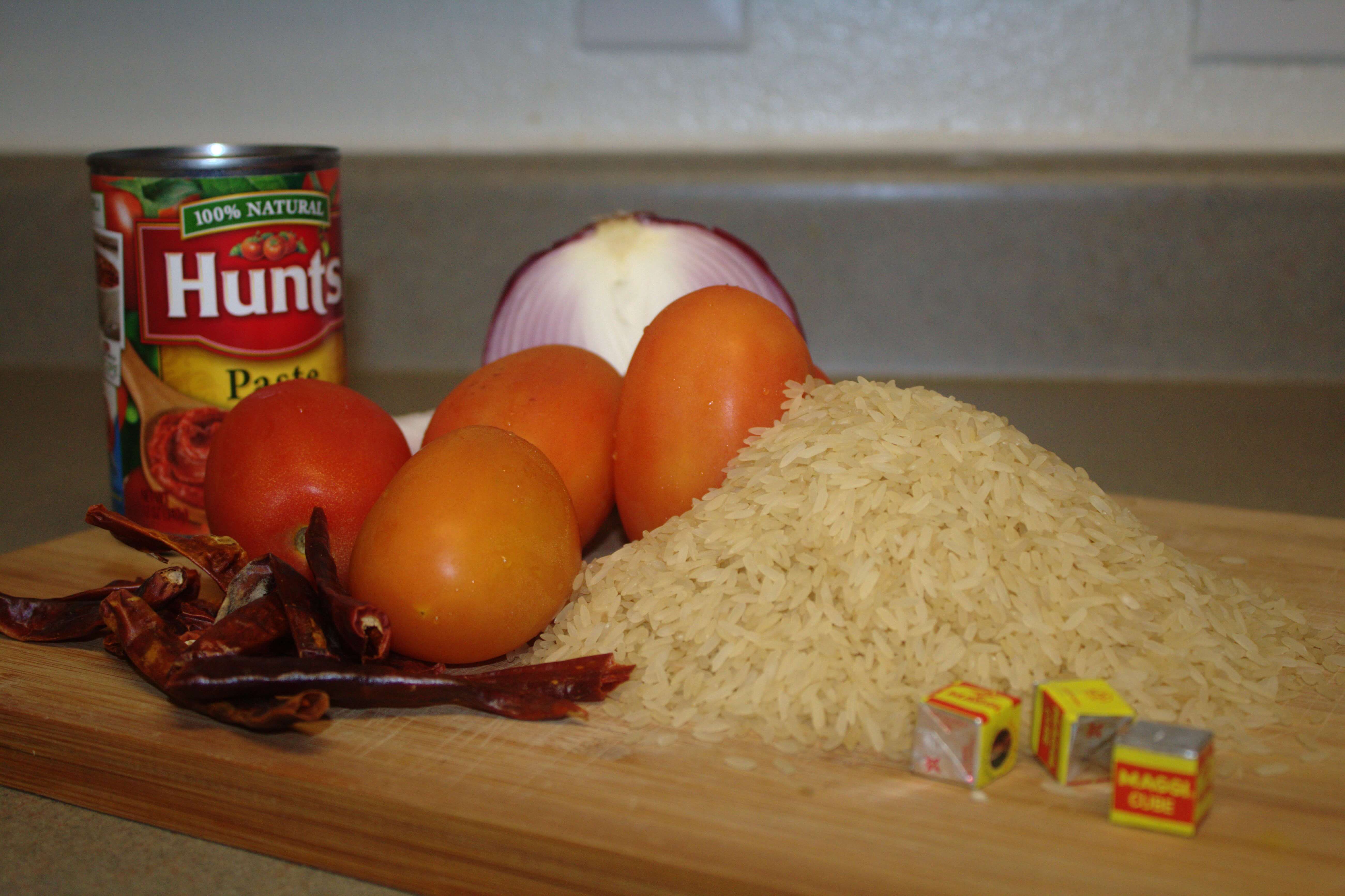 Jollof Rice Ingredients - Adun