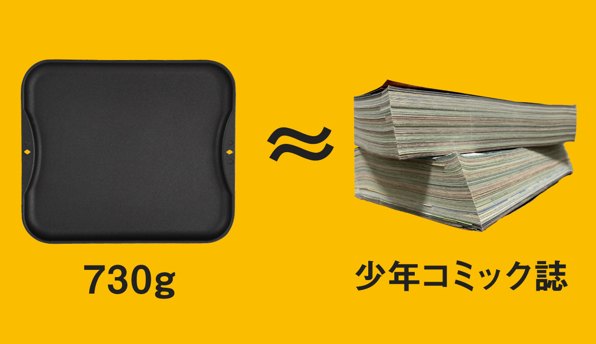 驚きの軽さ730g